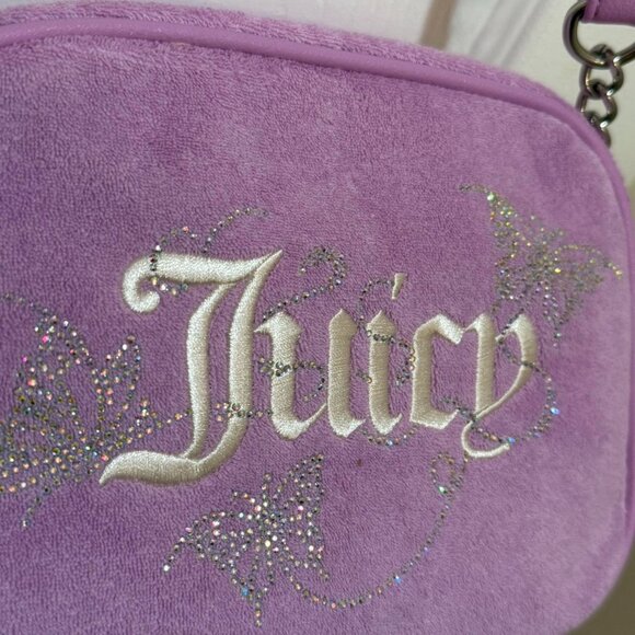 NWT Juicy Couture Y2K purple terry crossbody bag - Picture 5 of 7